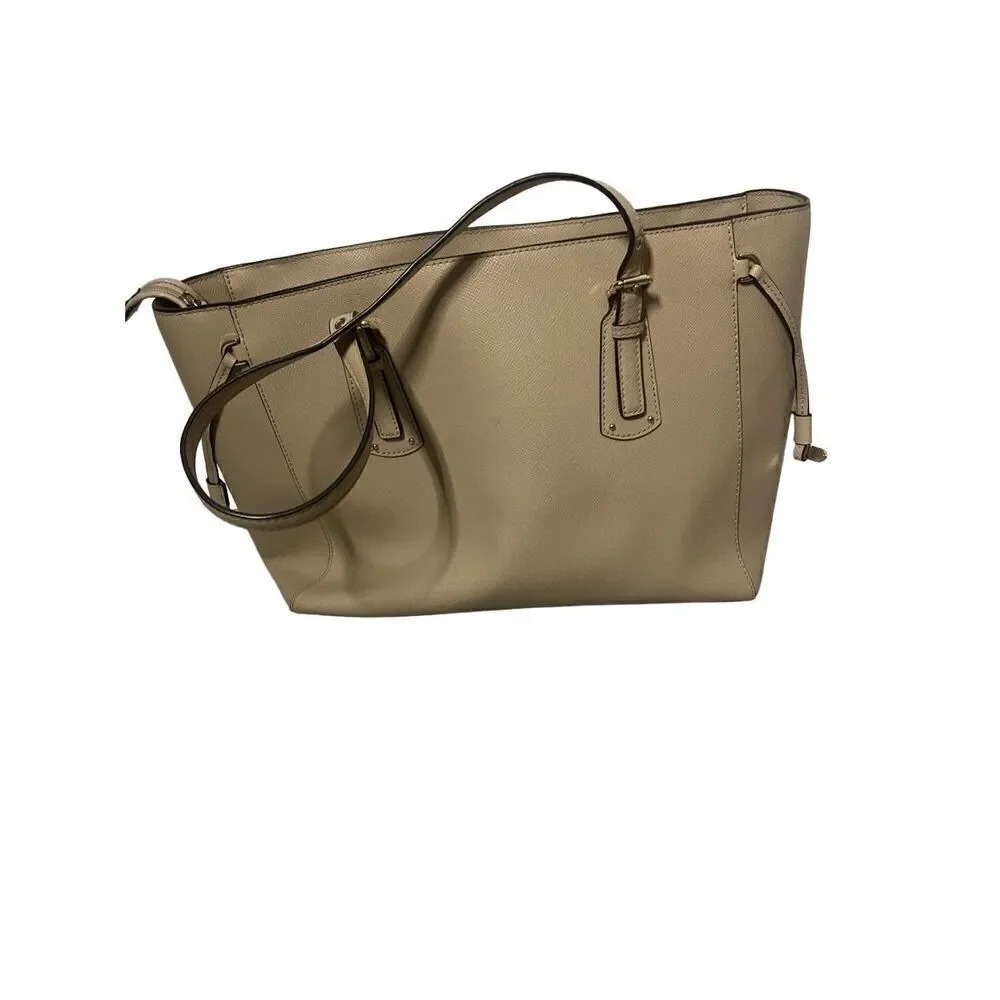 Michael Kors Voyager Medium Crossgrain Leather Tote Bag